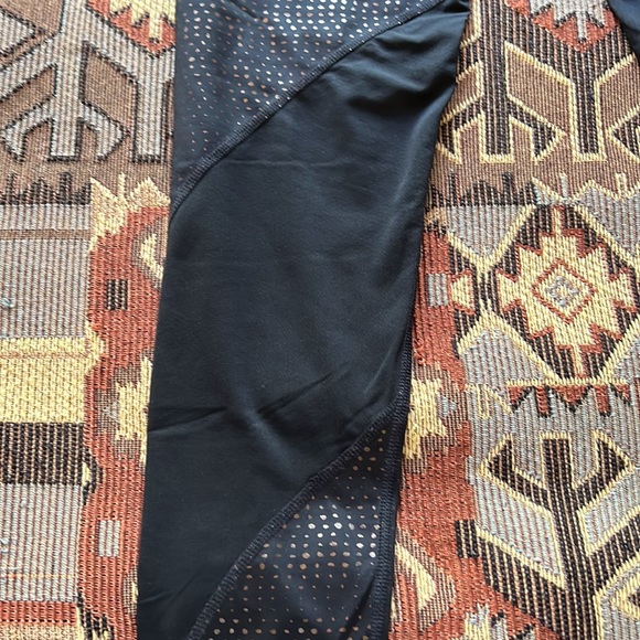 Nike Pro black with gold polka dots full length running tights. - Picture 5 of 7